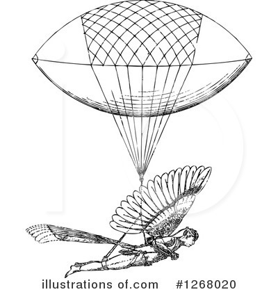 Royalty-Free (RF) Human Flight Clipart Illustration by BestVector - Stock Sample #1268020