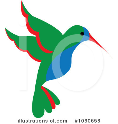 Royalty-Free (RF) Hummingbird Clipart Illustration by Pams Clipart - Stock Sample #1060658