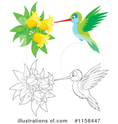 Royalty-Free (RF) Hummingbird Clipart Illustration by Alex Bannykh - Stock Sample #1158447