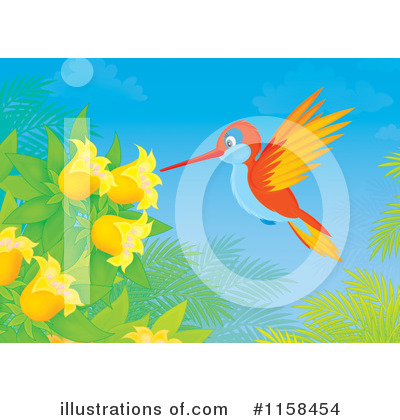 Royalty-Free (RF) Hummingbird Clipart Illustration by Alex Bannykh - Stock Sample #1158454