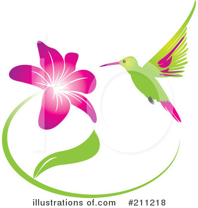 Royalty-Free (RF) Hummingbird Clipart Illustration by Eugene - Stock Sample #211218