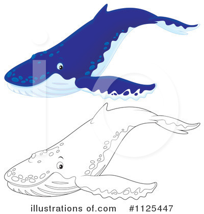 Royalty-Free (RF) Humpback Whale Clipart Illustration by Alex Bannykh - Stock Sample #1125447
