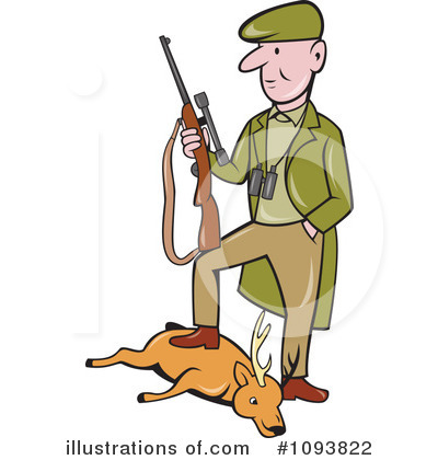 Royalty-Free (RF) Hunter Clipart Illustration by patrimonio - Stock Sample #1093822