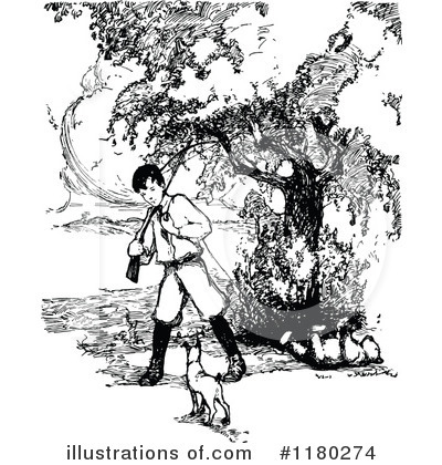 Royalty-Free (RF) Hunting Clipart Illustration by Prawny Vintage - Stock Sample #1180274
