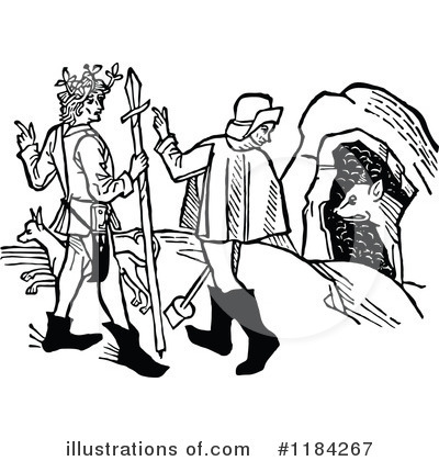 Royalty-Free (RF) Hunting Clipart Illustration by Prawny Vintage - Stock Sample #1184267