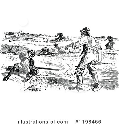 Royalty-Free (RF) Hunting Clipart Illustration by Prawny Vintage - Stock Sample #1198466