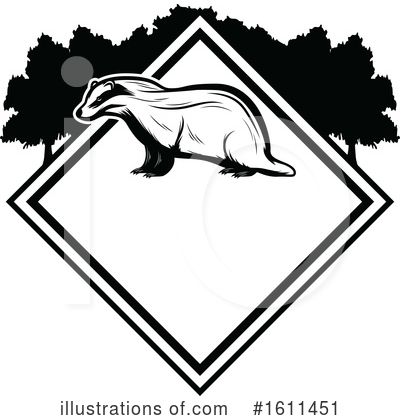 Badger Clipart #1611451 by Vector Tradition SM