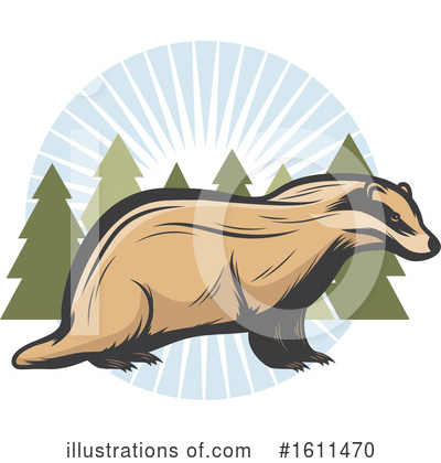 Badger Clipart #1611470 by Vector Tradition SM