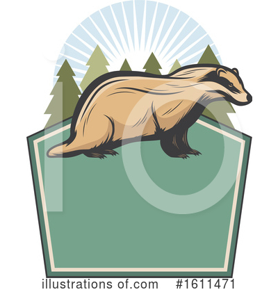 Badger Clipart #1611471 by Vector Tradition SM