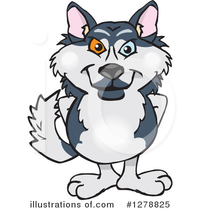 Royalty-Free (RF) Husky Clipart Illustration by Dennis Holmes Designs - Stock Sample #1278825