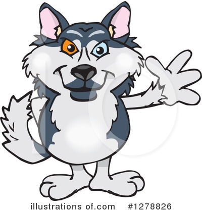 Royalty-Free (RF) Husky Clipart Illustration by Dennis Holmes Designs - Stock Sample #1278826