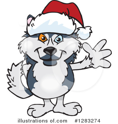 Husky Clipart #1283274 by Dennis Holmes Designs