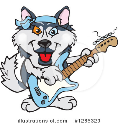 Husky Clipart #1285329 by Dennis Holmes Designs