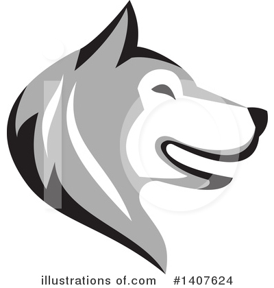Royalty-Free (RF) Husky Clipart Illustration by patrimonio - Stock Sample #1407624