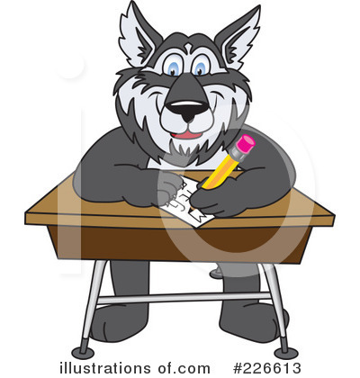 Royalty-Free (RF) Husky Mascot Clipart Illustration by Mascot Junction - Stock Sample #226613
