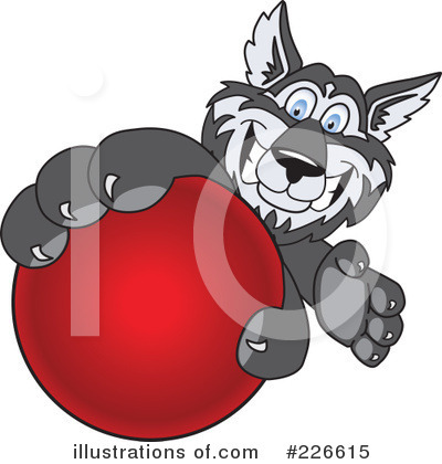 Royalty-Free (RF) Husky Mascot Clipart Illustration by Mascot Junction - Stock Sample #226615
