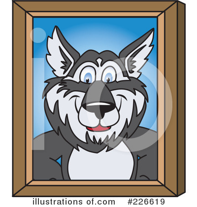 Royalty-Free (RF) Husky Mascot Clipart Illustration by Mascot Junction - Stock Sample #226619