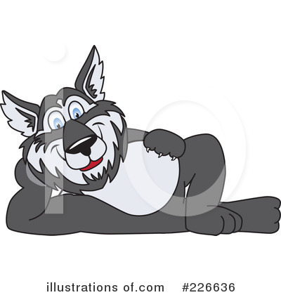Royalty-Free (RF) Husky Mascot Clipart Illustration by Mascot Junction - Stock Sample #226636