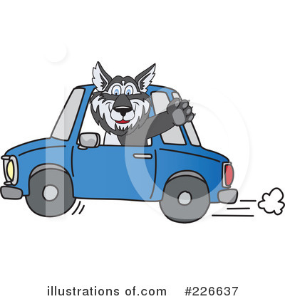 Royalty-Free (RF) Husky Mascot Clipart Illustration by Mascot Junction - Stock Sample #226637