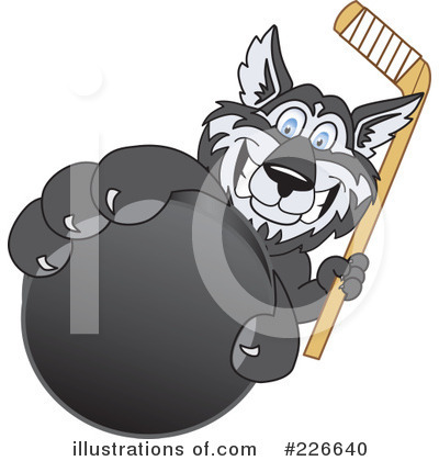 Royalty-Free (RF) Husky Mascot Clipart Illustration by Mascot Junction - Stock Sample #226640