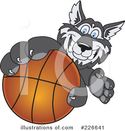 Royalty-Free (RF) Husky Mascot Clipart Illustration by Mascot Junction - Stock Sample #226641
