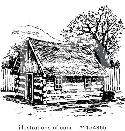Royalty-Free (RF) Hut Clipart Illustration by Prawny Vintage - Stock Sample #1154865