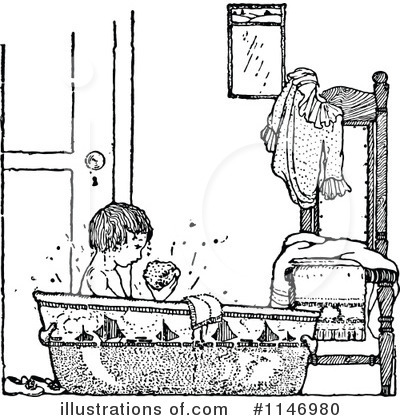 Bathing Clipart #1146980 by Prawny Vintage