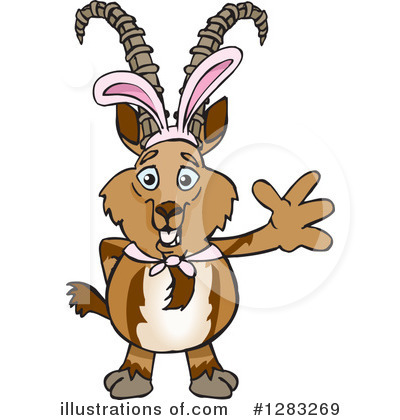Royalty-Free (RF) Ibex Clipart Illustration by Dennis Holmes Designs - Stock Sample #1283269