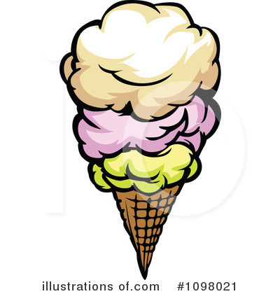 Royalty-Free (RF) Ice Cream Clipart Illustration by Chromaco - Stock Sample #1098021