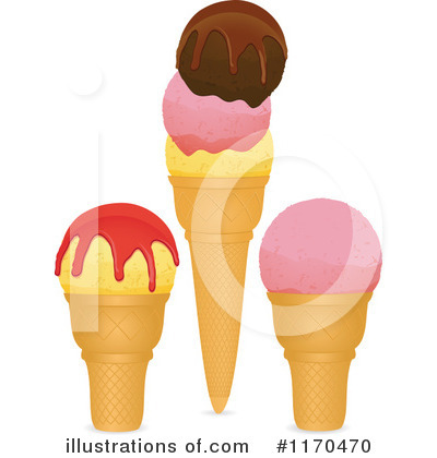 Ice Cream Cone Clipart #1170470 by elaineitalia
