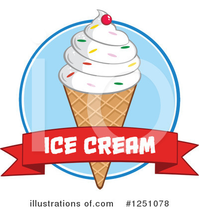 Royalty-Free (RF) Ice Cream Clipart Illustration by Hit Toon - Stock Sample #1251078