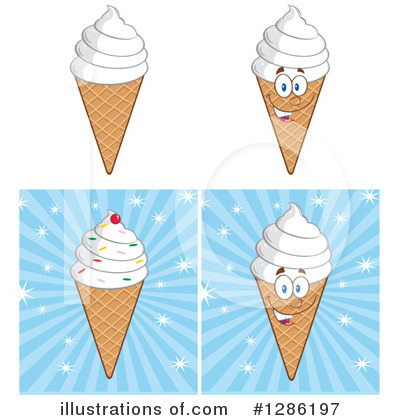 Royalty-Free (RF) Ice Cream Clipart Illustration by Hit Toon - Stock Sample #1286197