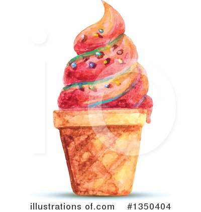 Royalty-Free (RF) Ice Cream Clipart Illustration by Qiun - Stock Sample #1350404