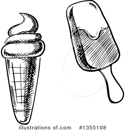 Royalty-Free (RF) Ice Cream Clipart Illustration by Vector Tradition SM - Stock Sample #1355108