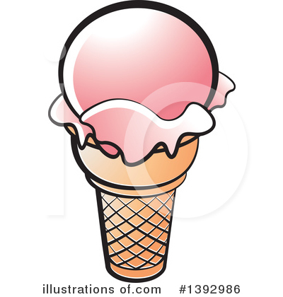 Ice Cream Cone Clipart #1392986 by Lal Perera