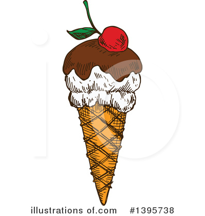 Royalty-Free (RF) Ice Cream Clipart Illustration by Vector Tradition SM - Stock Sample #1395738