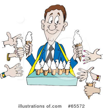 Royalty-Free (RF) Ice Cream Clipart Illustration by Dennis Holmes Designs - Stock Sample #65572