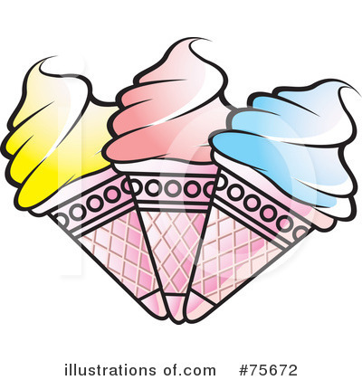 Royalty-Free (RF) Ice Cream Clipart Illustration by Lal Perera - Stock Sample #75672