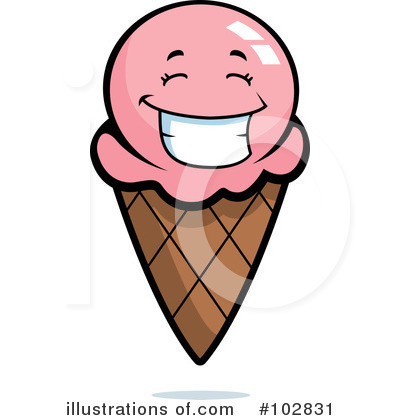 Royalty-Free (RF) Ice Cream Cone Clipart Illustration by Cory Thoman - Stock Sample #102831