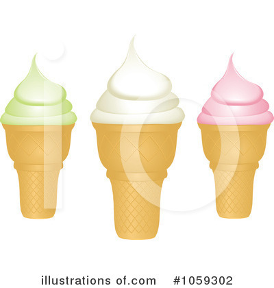 Ice Cream Cone Clipart #1059302 by elaineitalia