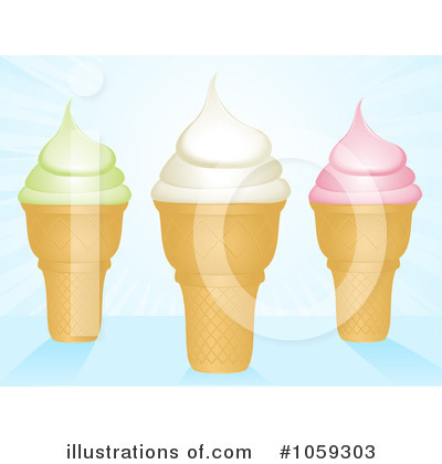 Royalty-Free (RF) Ice Cream Cone Clipart Illustration by elaineitalia - Stock Sample #1059303