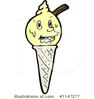 Royalty-Free (RF) Ice Cream Cone Clipart Illustration by lineartestpilot - Stock Sample #1147277