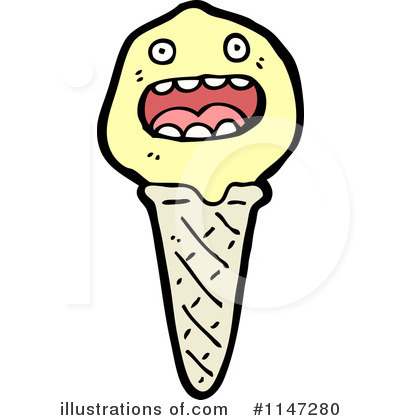 Royalty-Free (RF) Ice Cream Cone Clipart Illustration by lineartestpilot - Stock Sample #1147280