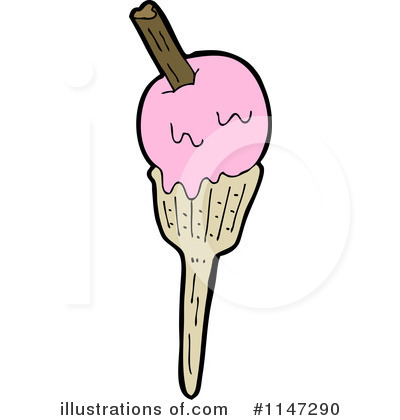 Royalty-Free (RF) Ice Cream Cone Clipart Illustration by lineartestpilot - Stock Sample #1147290