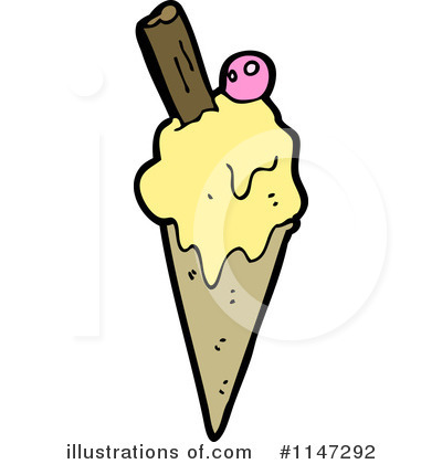 Royalty-Free (RF) Ice Cream Cone Clipart Illustration by lineartestpilot - Stock Sample #1147292