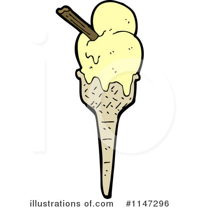 Royalty-Free (RF) Ice Cream Cone Clipart Illustration by lineartestpilot - Stock Sample #1147296