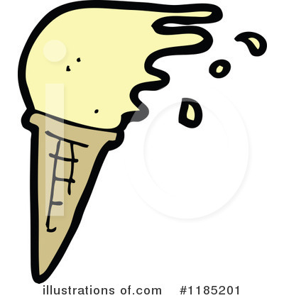 Royalty-Free (RF) Ice Cream Cone Clipart Illustration by lineartestpilot - Stock Sample #1185201