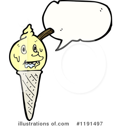 Royalty-Free (RF) Ice Cream Cone Clipart Illustration by lineartestpilot - Stock Sample #1191497