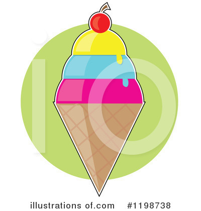 Waffle Cone Clipart #1198738 by Maria Bell