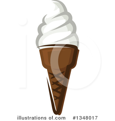 Royalty-Free (RF) Ice Cream Cone Clipart Illustration by Vector Tradition SM - Stock Sample #1348017